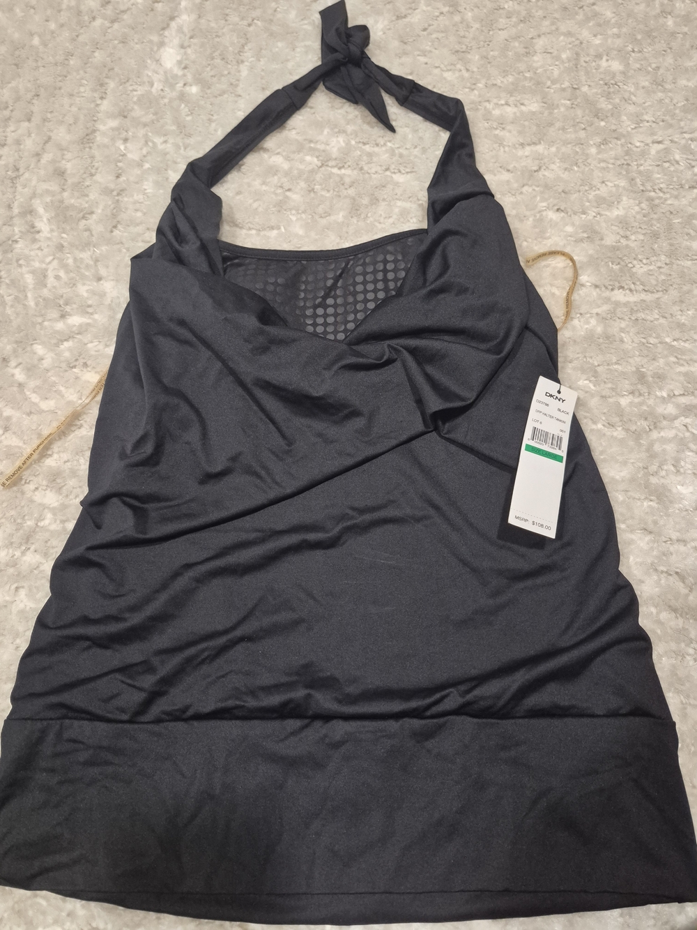 Black Halter Tankini Top